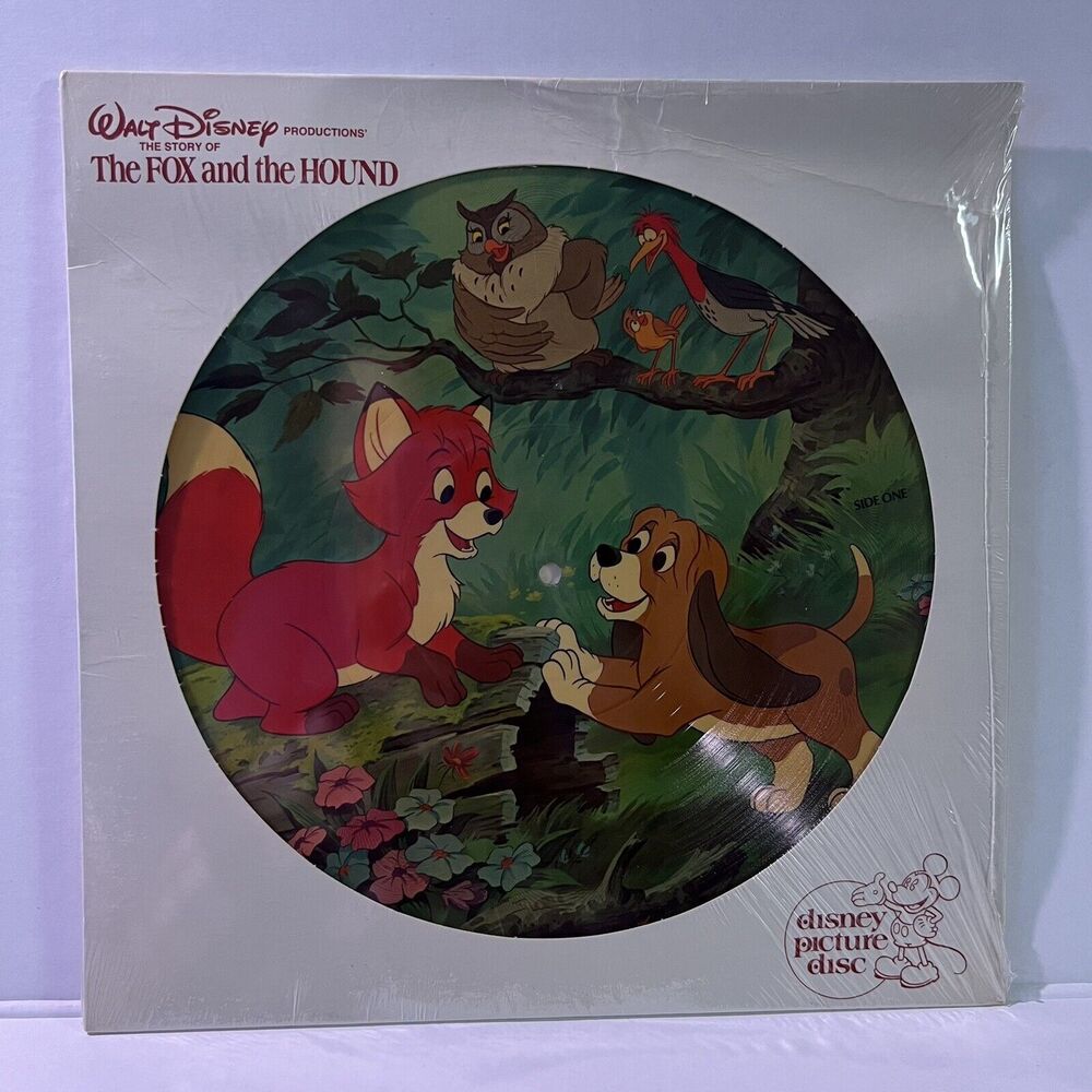 "The Fox and the Hound" Disney Picture Disc Vinyl Record 1981 NEW SEALED